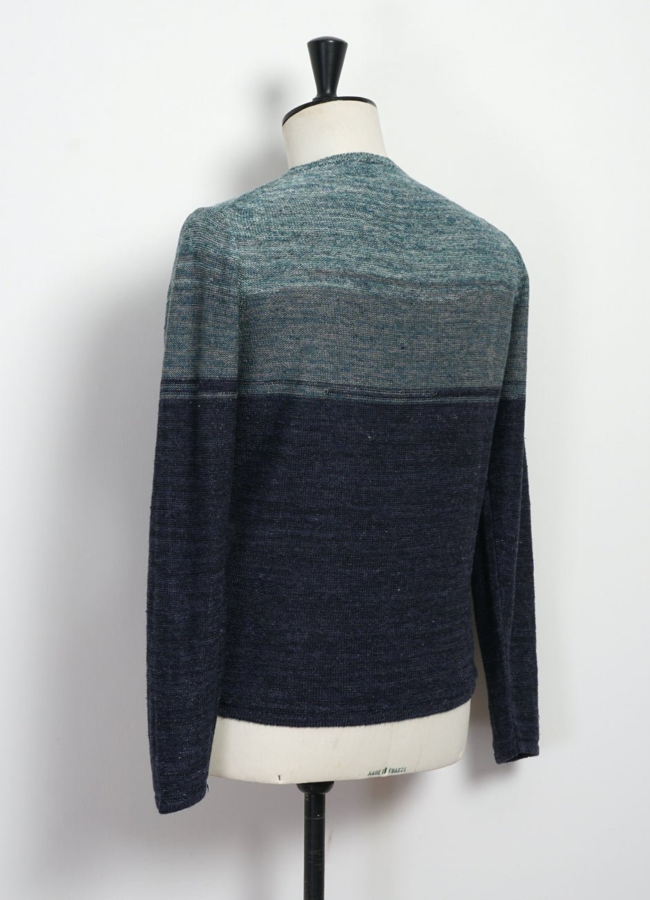 INIS MEÁIN - OMBRÉ TUNIC | Linen Landscape Tunic | Sea/Sky - HANSEN Garments