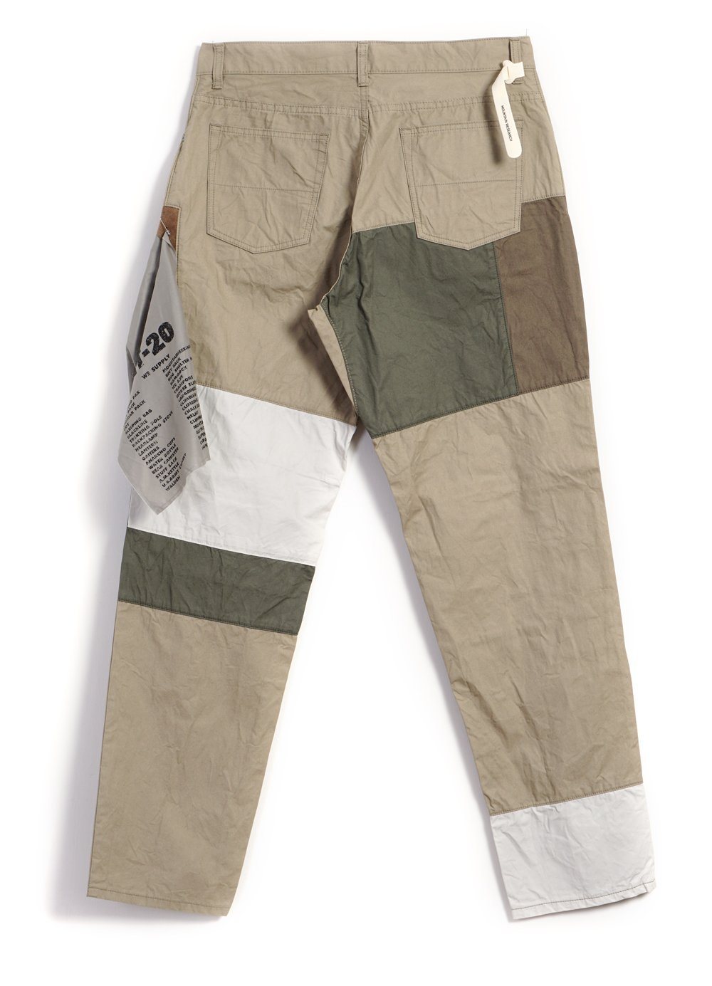 MOUNTAIN RESEARCH - PATCHWORK PANTS | Beige - HANSEN Garments