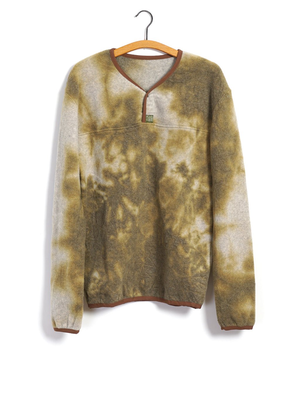 KAPITAL - PEACE FLEECE | Tie-Dye Long Sleeve T | Yellow/Khaki - HANSEN Garments