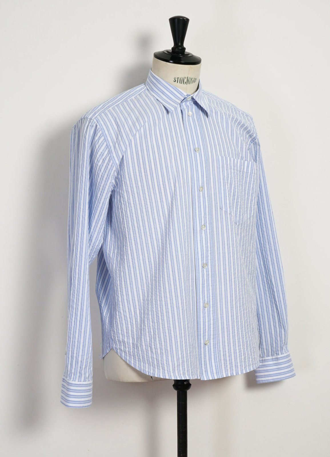 HANSEN GARMENTS - RAYMOND | Relaxed Classic Shirt | Big Blue Stripes - HANSEN Garments