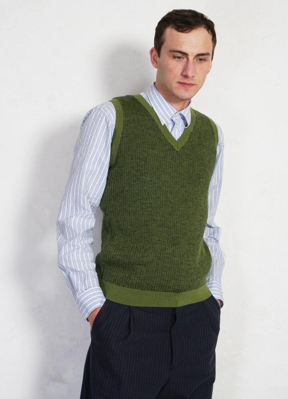 HANSEN GARMENTS - RAYMOND | Relaxed Classic Shirt | Big Blue Stripes - HANSEN Garments