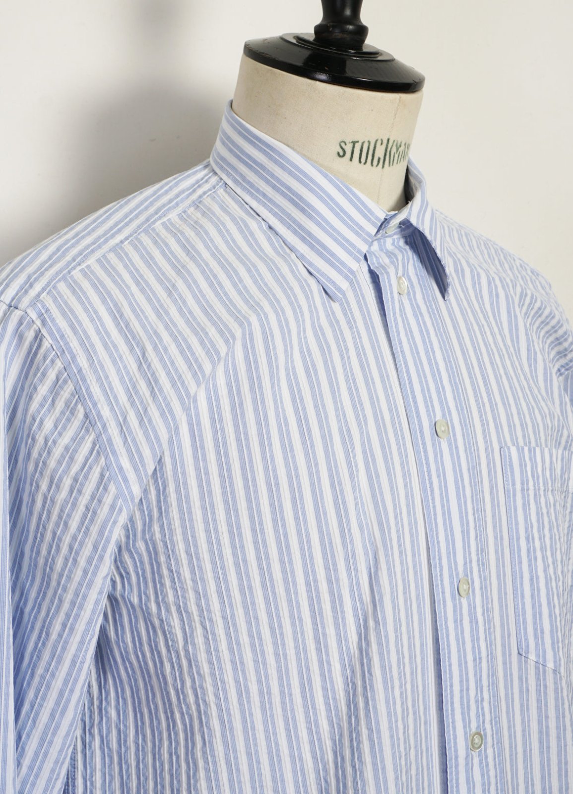 HANSEN GARMENTS - RAYMOND | Relaxed Classic Shirt | Big Blue Stripes - HANSEN Garments
