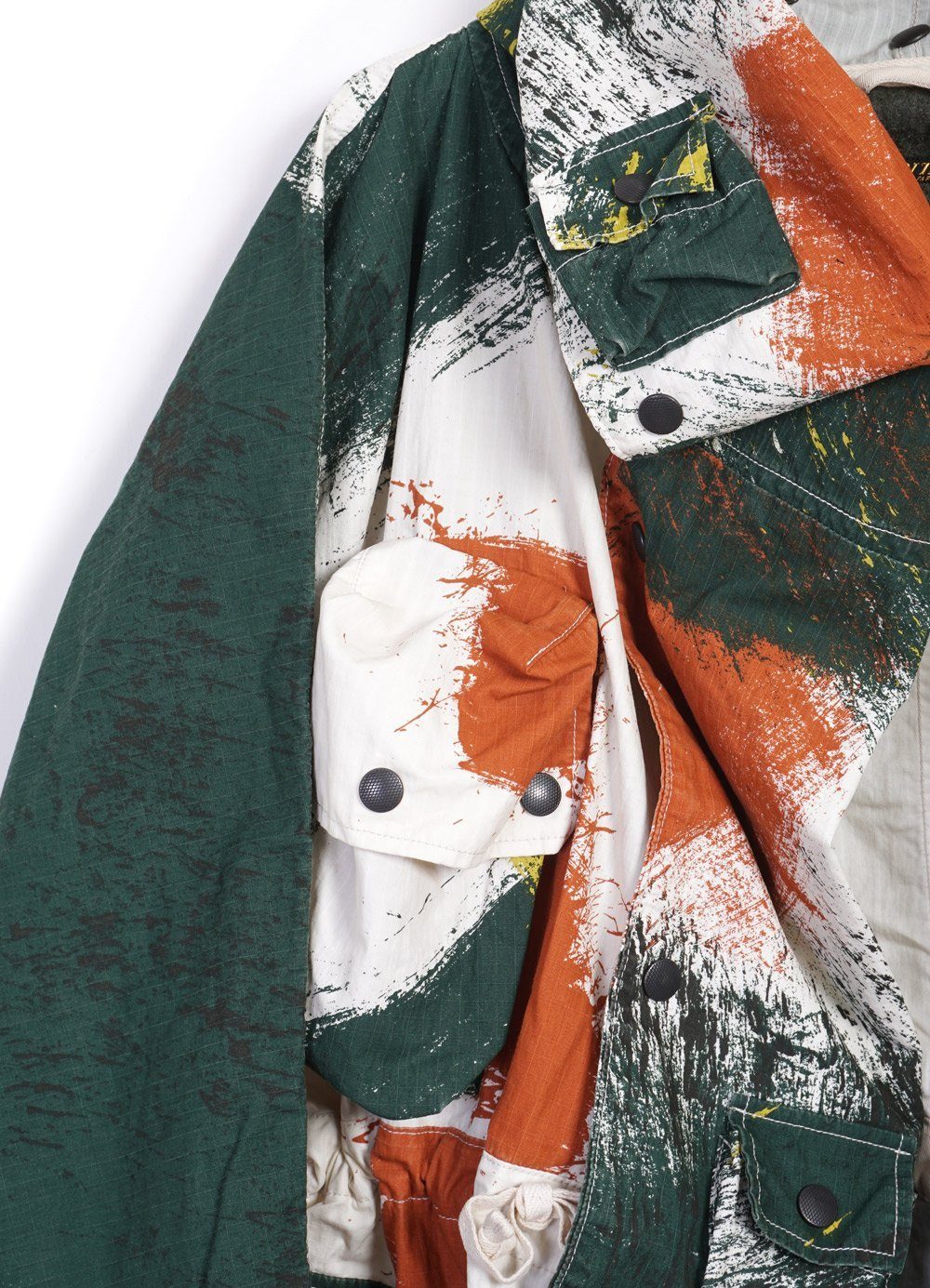RIP STOP BRUSH-CAMO | ALPINE RINGCOAT | White | € 1025 -Kapital- HANSEN Garments