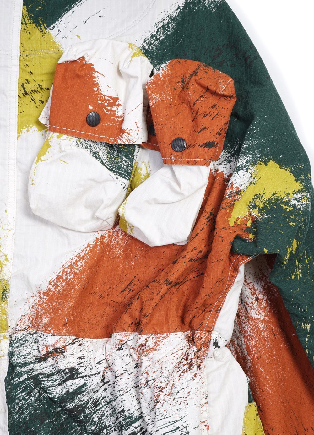 RIP STOP BRUSH-CAMO | ALPINE RINGCOAT | White | € 1025 -Kapital- HANSEN Garments