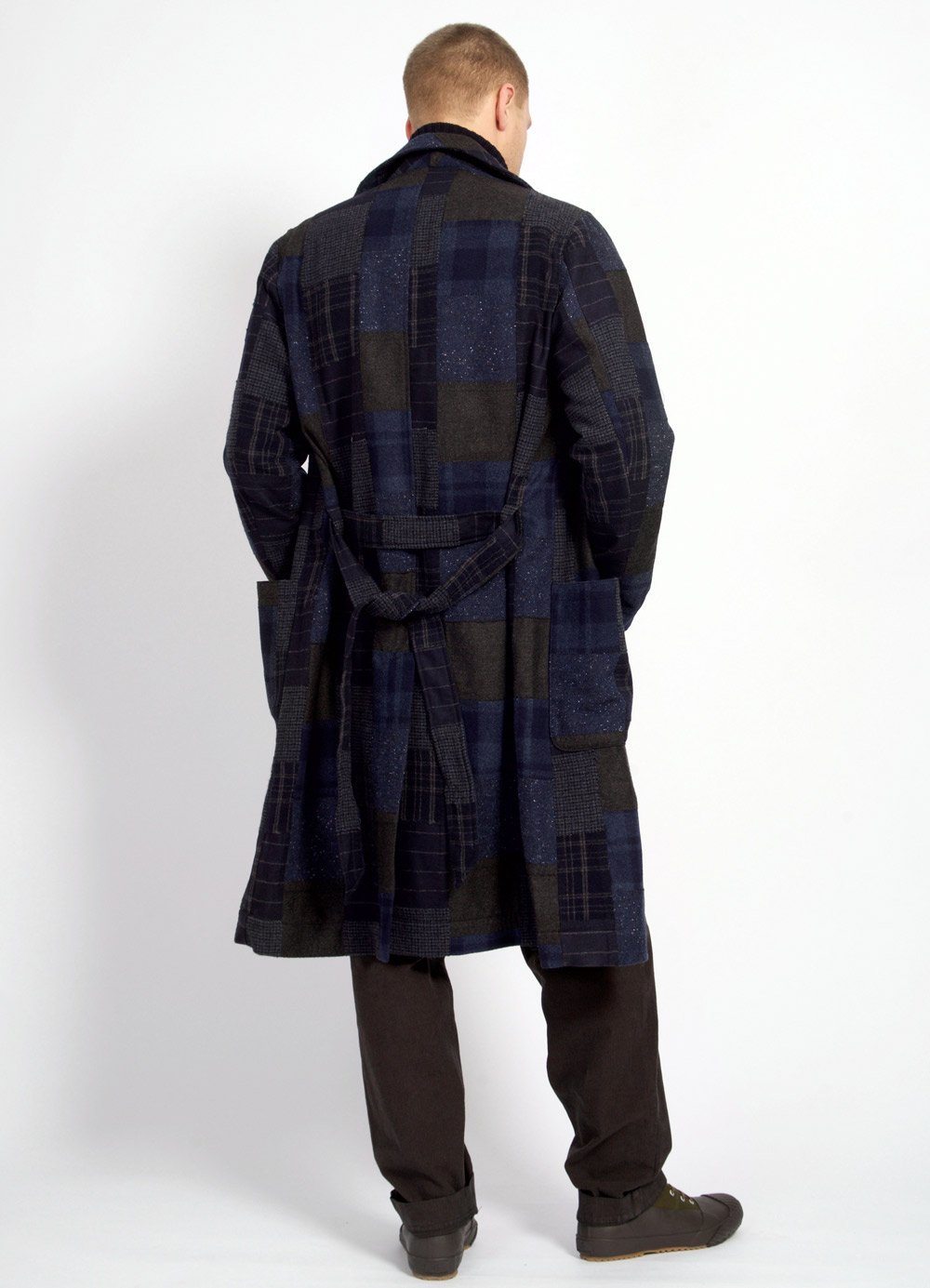 ROB | Long Shawl Collar Coat | Patchwork | €695 -HANSEN Garments- HANSEN Garments