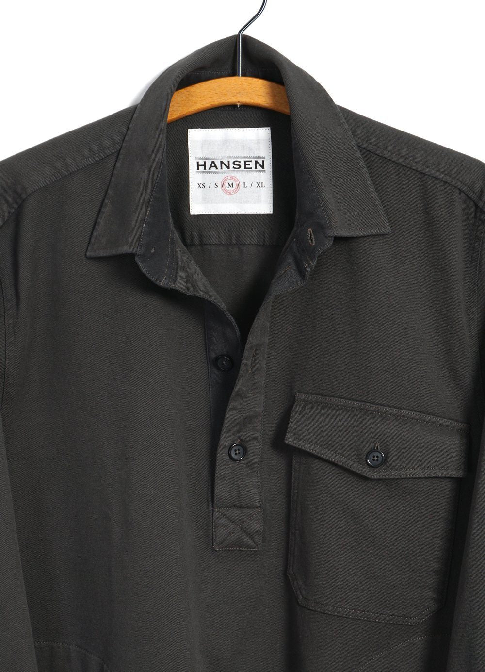 HANSEN Garments - ROBERT | Casual Pull-on Shirt | Dark Forest - HANSEN Garments