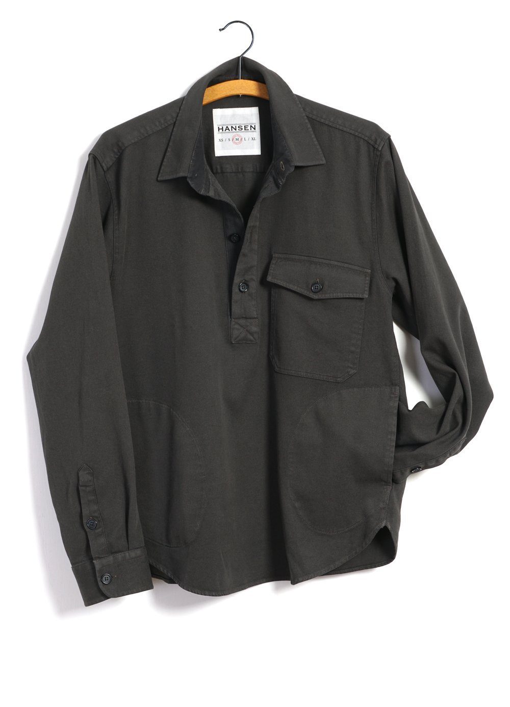 HANSEN Garments - ROBERT | Casual Pull-on Shirt | Dark Forest - HANSEN Garments