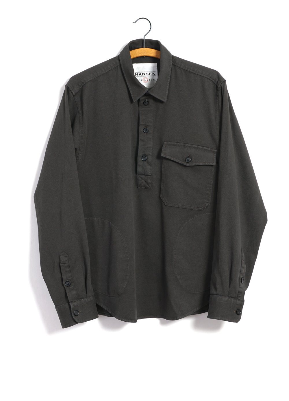 HANSEN Garments - ROBERT | Casual Pull-on Shirt | Dark Forest - HANSEN Garments