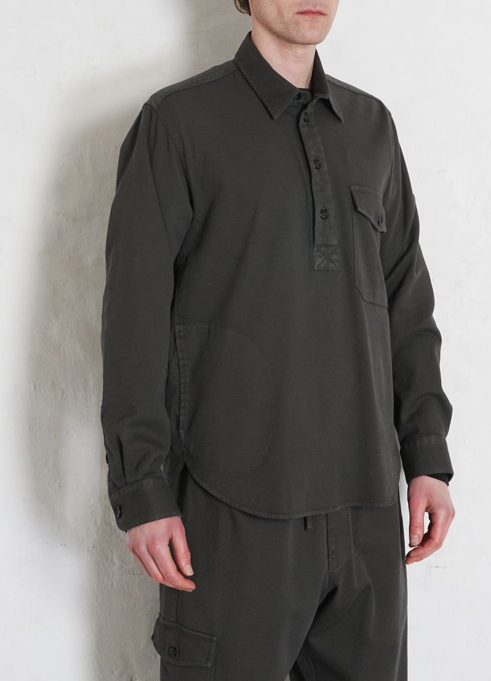 HANSEN Garments - ROBERT | Casual Pull-on Shirt | Dark Forest - HANSEN Garments