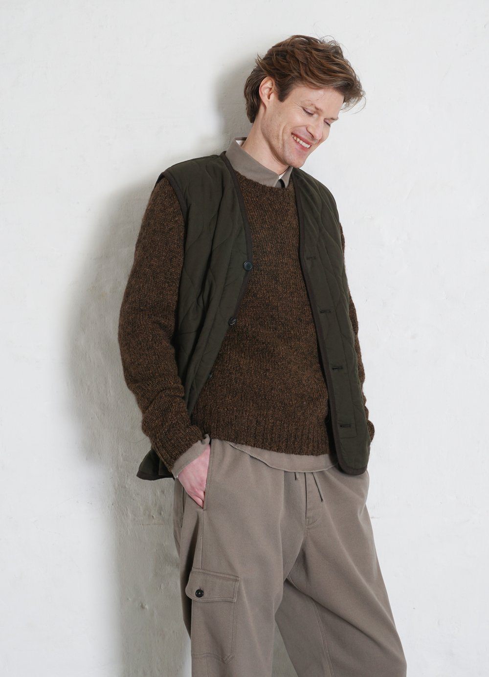 HANSEN Garments - ROBERT | Casual Pull-on Shirt | Light Grey - HANSEN Garments