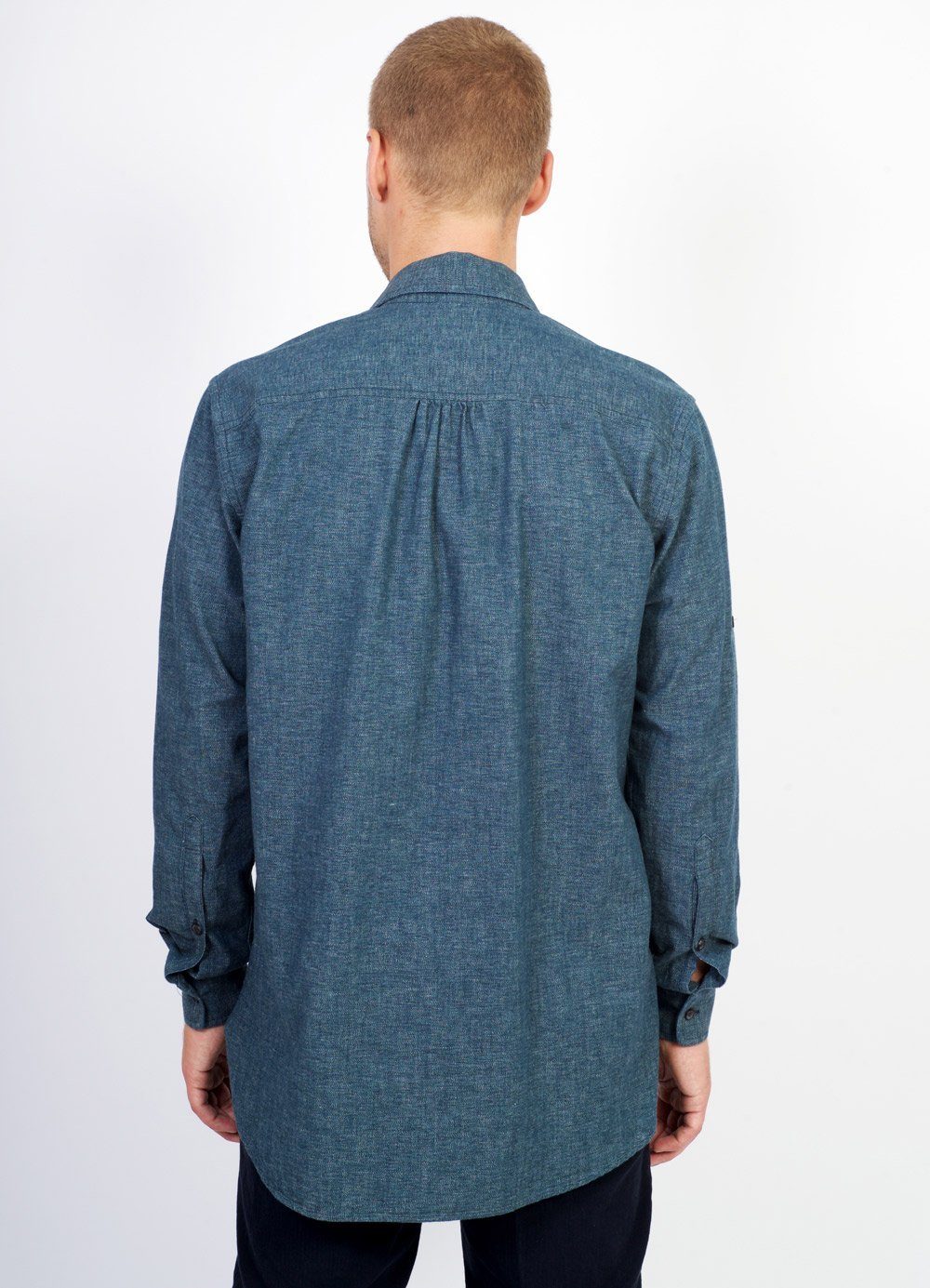 SEBASTIAN | Long Pull On Shirt | Wave Indigo | €200 -HANSEN Garments- HANSEN Garments
