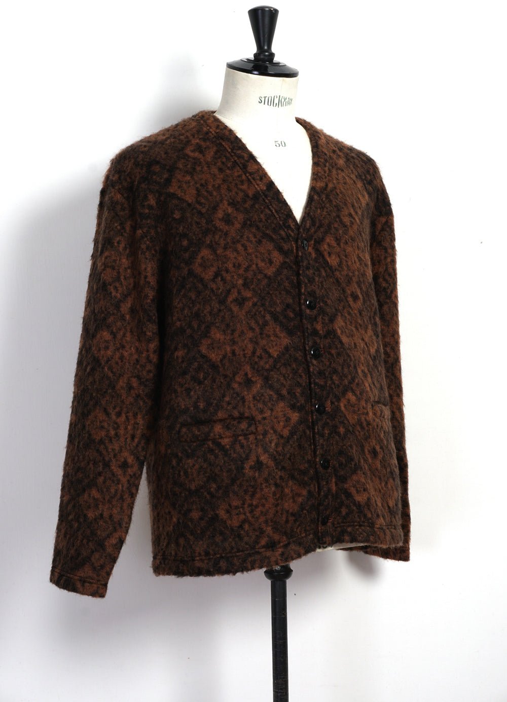 Cloveru TIGER SHAGGY 突っ込ま JACQUARD CARDIGAN
