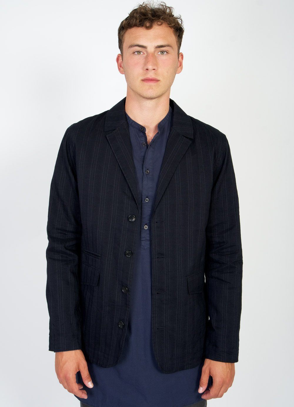 SIMON | Open Back Blazer | Black Stripe | €495 -HANSEN Garments- HANSEN Garments