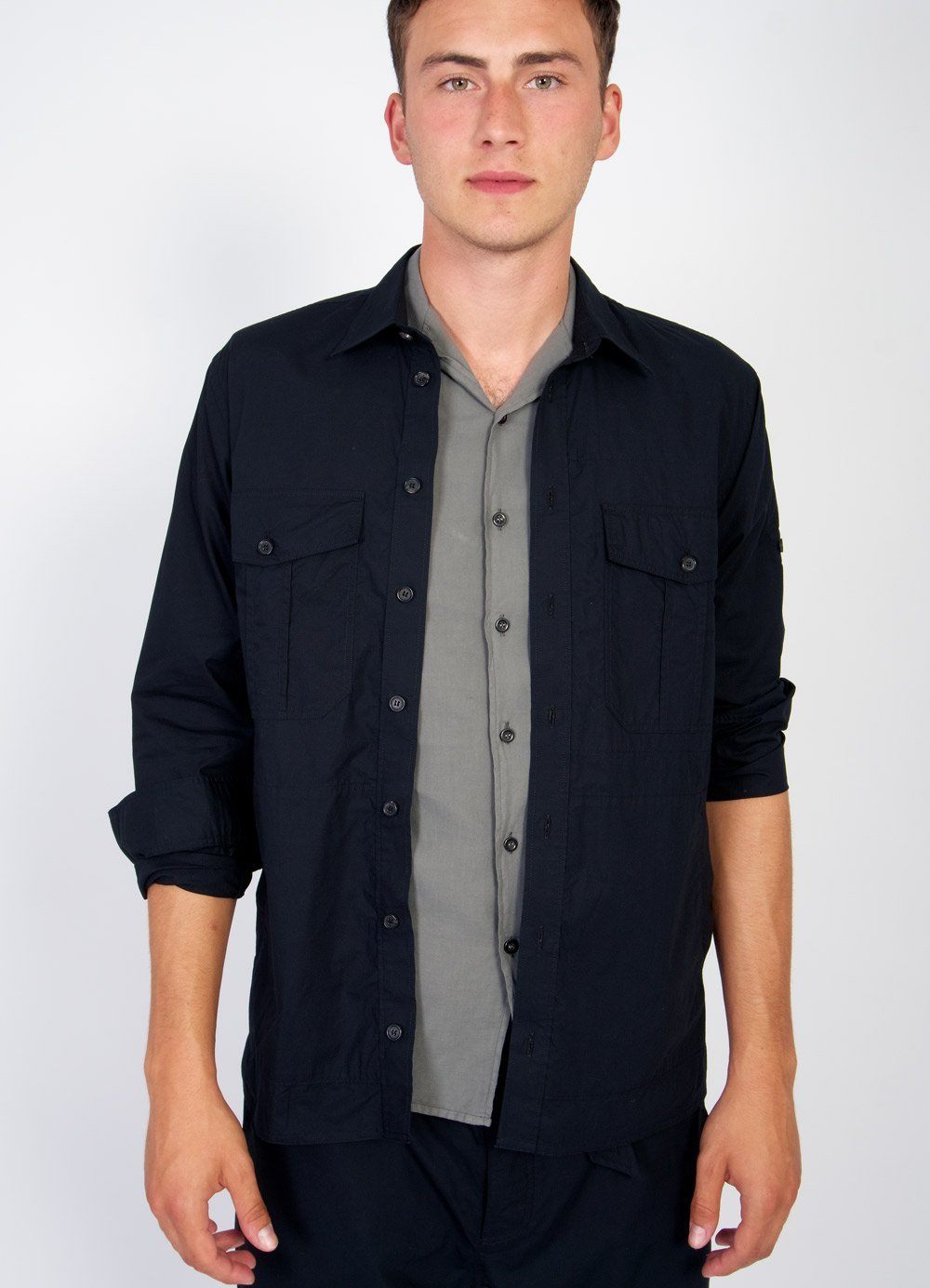 STEVEN | Lightweight Ranger Shirt | Navyblack | €230 -HANSEN Garments- HANSEN Garments