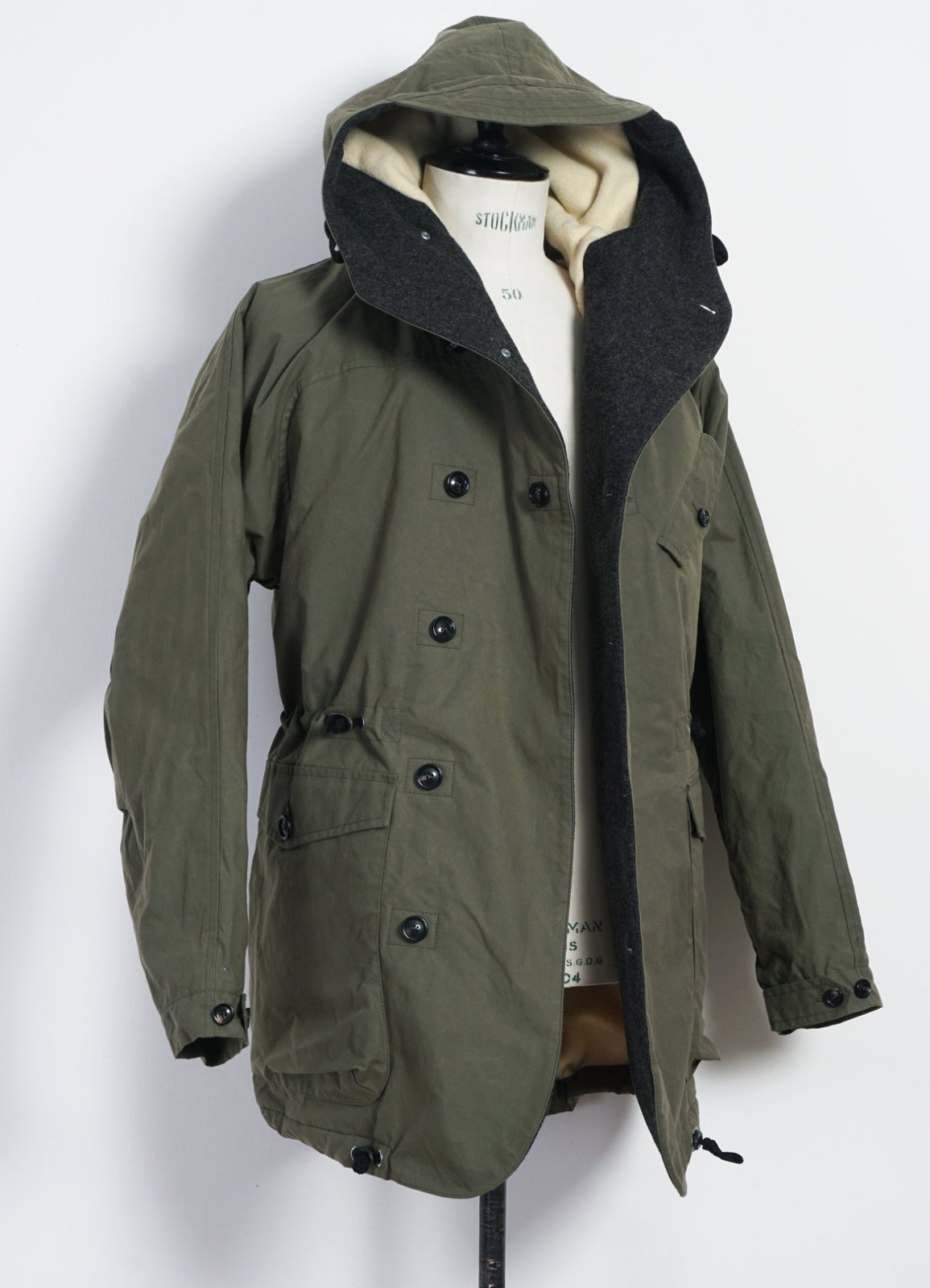 HANSEN GARMENTS - STORM | Hooded Waxed Cotton Parka | Khaki Green - HANSEN Garments