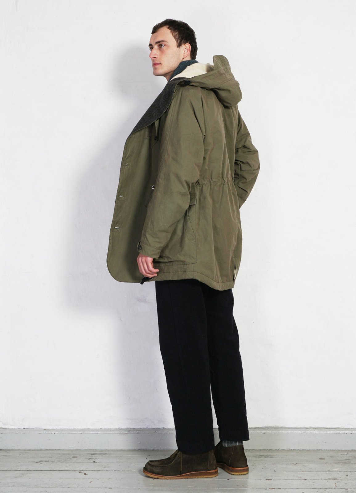 HANSEN GARMENTS - STORM | Hooded Waxed Cotton Parka | Khaki Green - HANSEN Garments