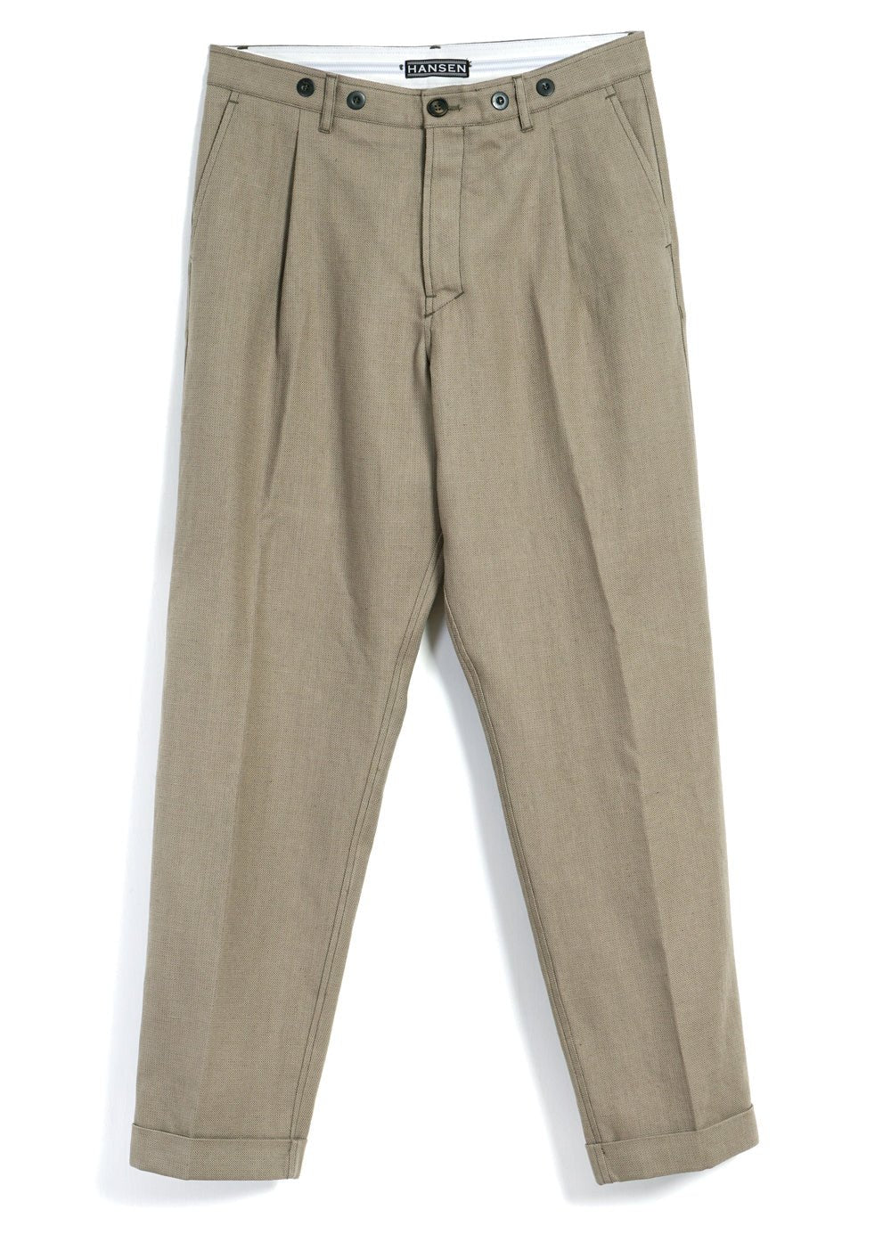 HANSEN GARMENTS - SUNE | Pleated Wide Cut Trousers | Bay Leaf - HANSEN Garments
