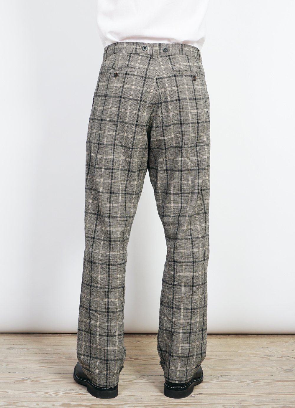 SUNE | Pleated Wide Cut Trousers | Check 1 -HANSEN Garments- HANSEN Garments
