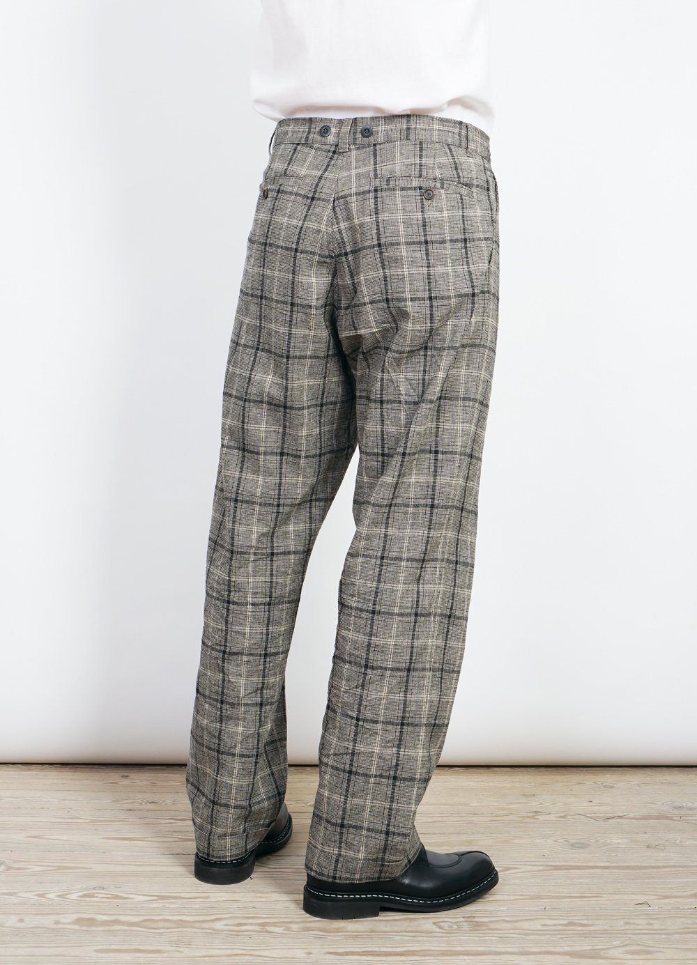 SUNE | Pleated Wide Cut Trousers | Check 1 -HANSEN Garments- HANSEN Garments