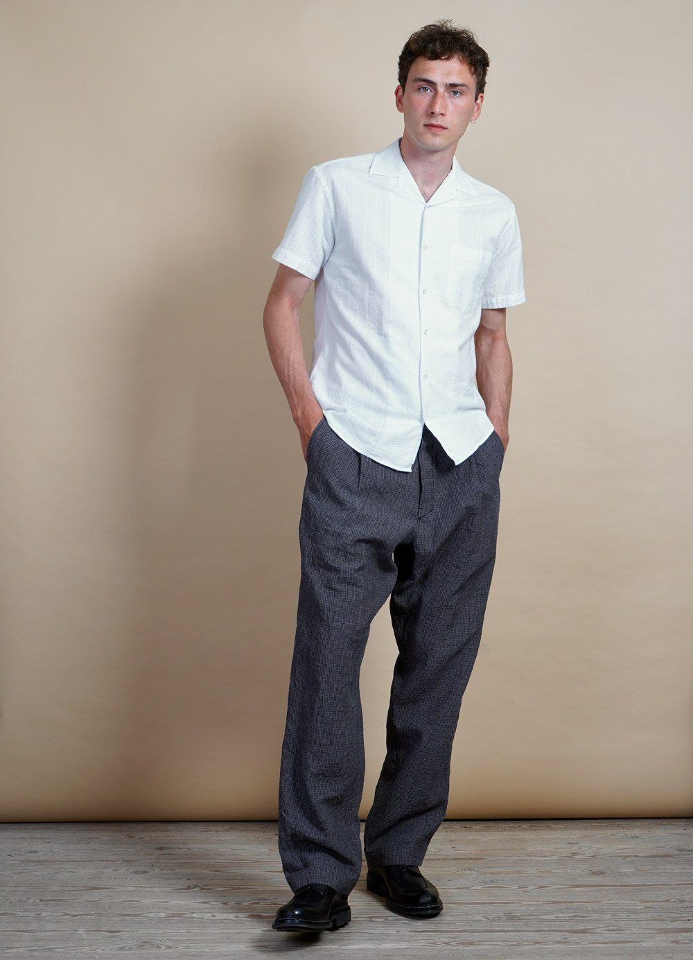 HANSEN GARMENTS - SUNE | Pleated Wide Cut Trousers | River - HANSEN Garments