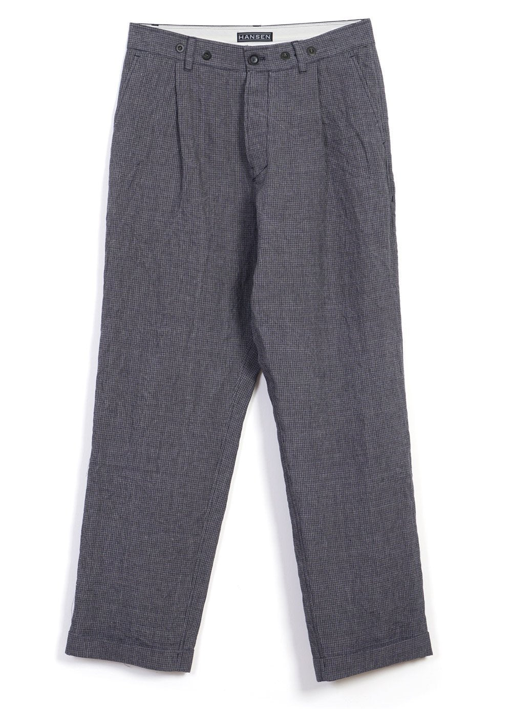 HANSEN GARMENTS - SUNE | Pleated Wide Cut Trousers | River - HANSEN Garments