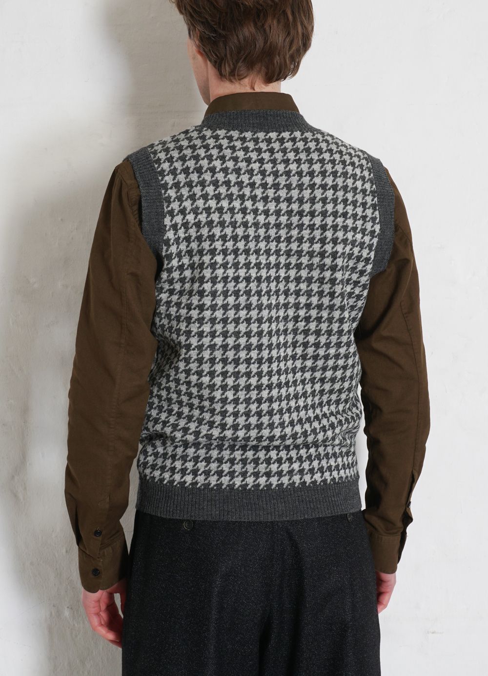 HANSEN GARMENTS - TIM | Hounds Tooth Vest | Grey Hound - HANSEN Garments