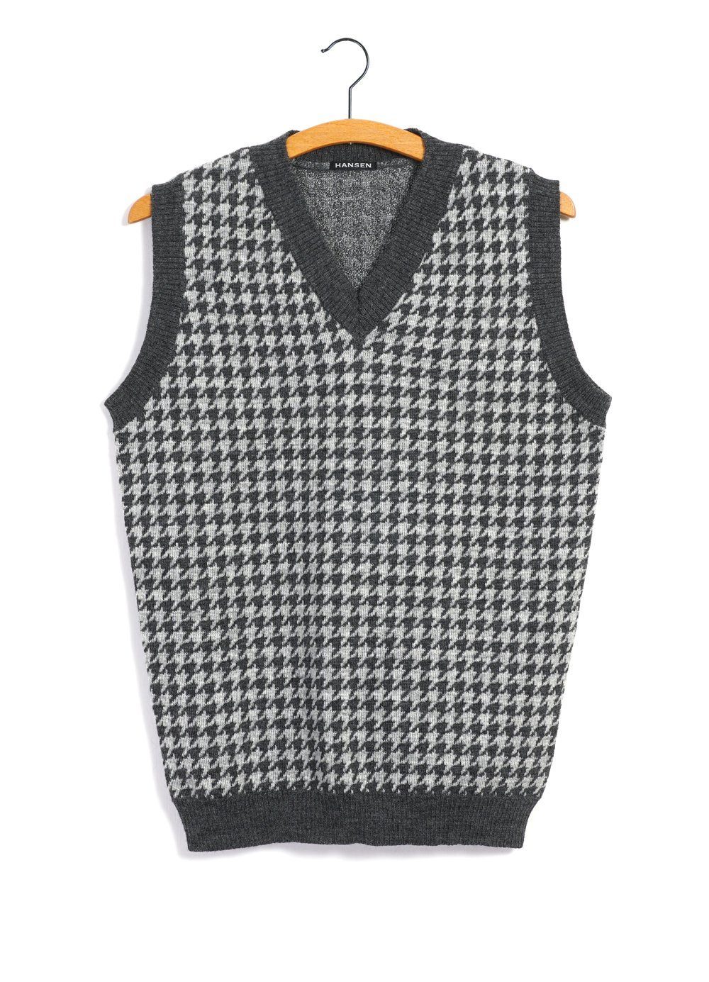 HANSEN GARMENTS - TIM | Hounds Tooth Vest | Grey Hound - HANSEN Garments