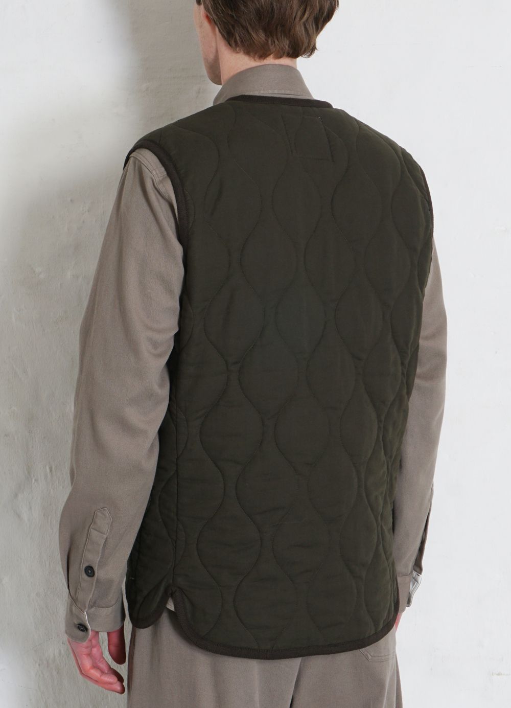HANSEN Garments - TONY | Bonded Padded Vest | Dark Army - HANSEN Garments
