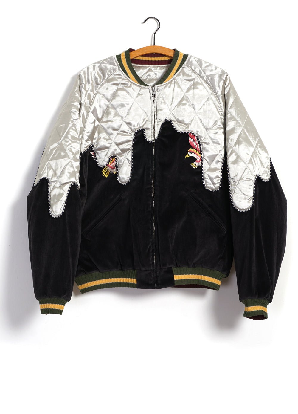KAPITAL - TORO-TORO | Sulfur-dyed Velveteen Souvenir Jacket | Black/Kinari - HANSEN Garments