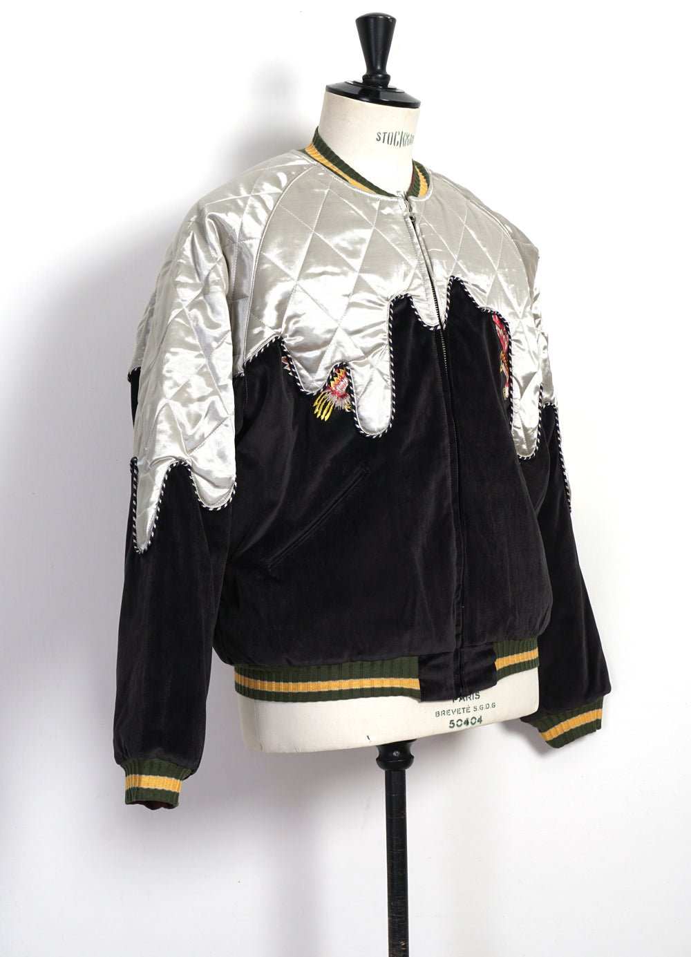 KAPITAL - TORO-TORO | Sulfur-dyed Velveteen Souvenir Jacket | Black/Kinari - HANSEN Garments