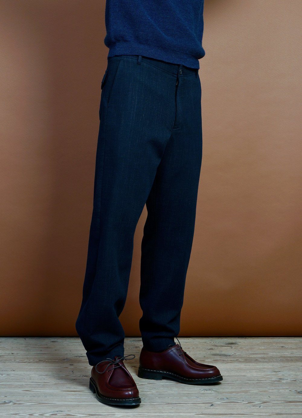 HANSEN Garments - TROND | Relaxed Everyday Trousers | Navy Melange - HANSEN Garments