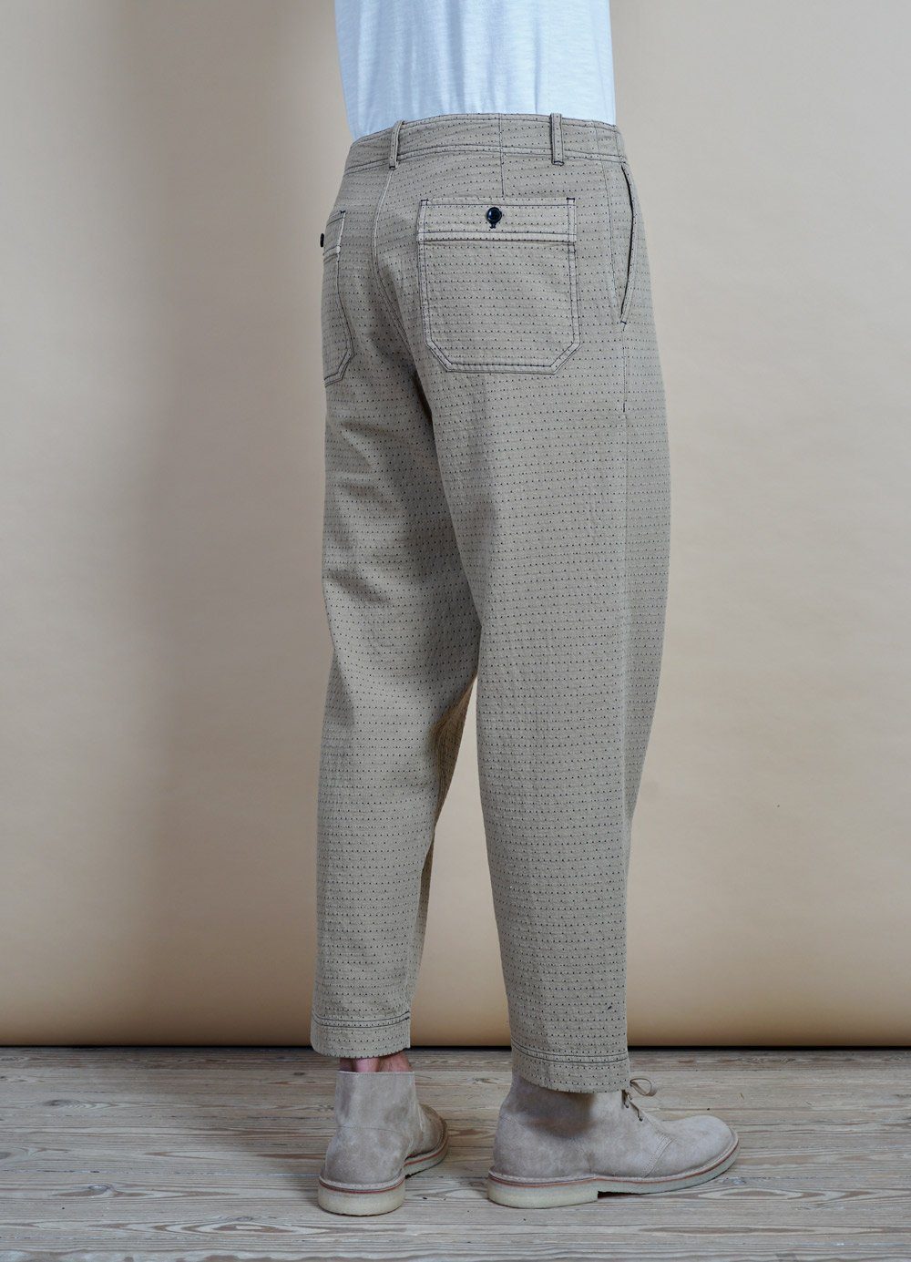 HANSEN GARMENTS - TRYGVE | Wide Cut Cropped Trousers | Beige - HANSEN Garments
