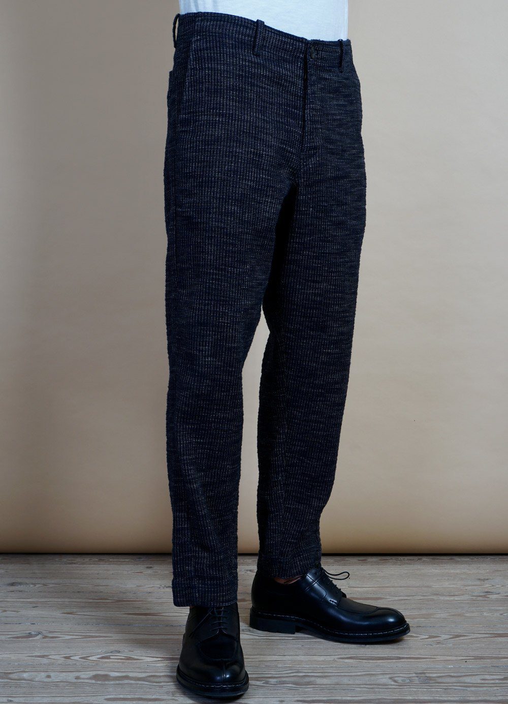 HANSEN GARMENTS - TRYGVE | Wide Cut Cropped Trousers | Black Hemp - HANSEN Garments