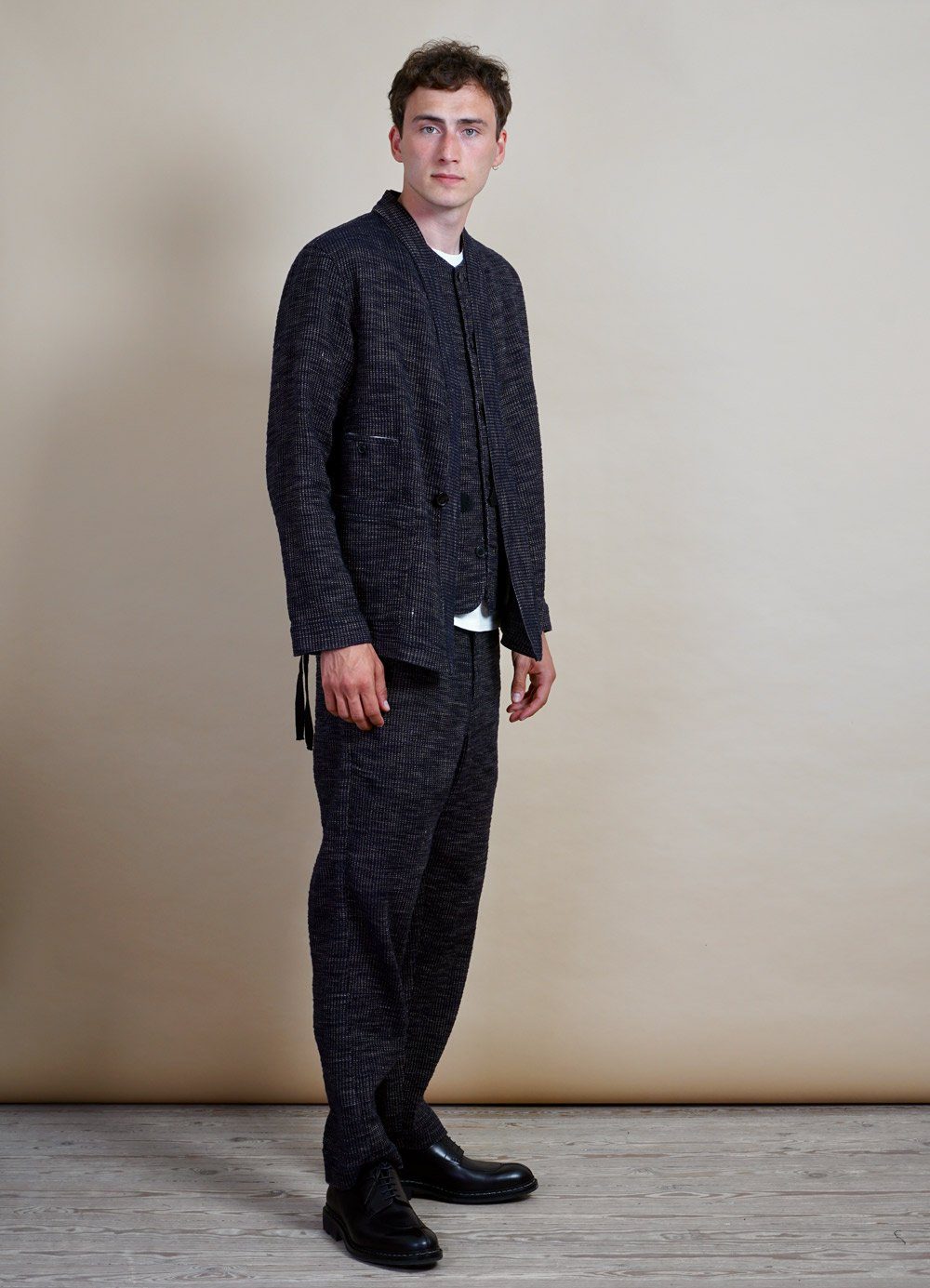 HANSEN GARMENTS - TRYGVE | Wide Cut Cropped Trousers | Black Hemp - HANSEN Garments