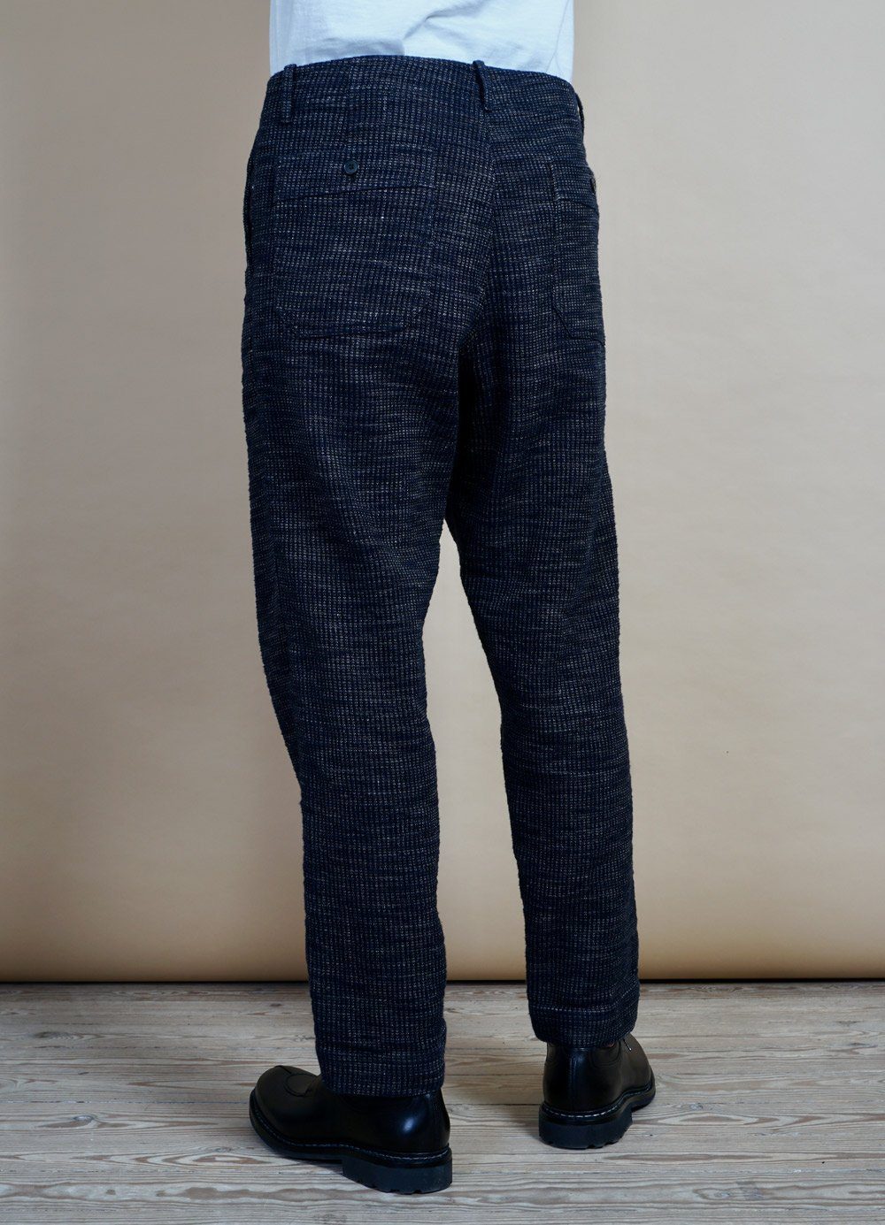 HANSEN GARMENTS - TRYGVE | Wide Cut Cropped Trousers | Black Hemp - HANSEN Garments