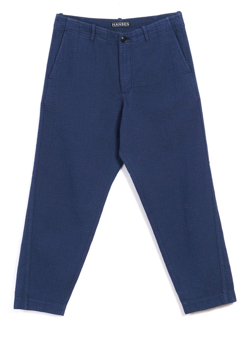HANSEN GARMENTS - TRYGVE | Wide Cut Cropped Trousers | Blue - HANSEN Garments