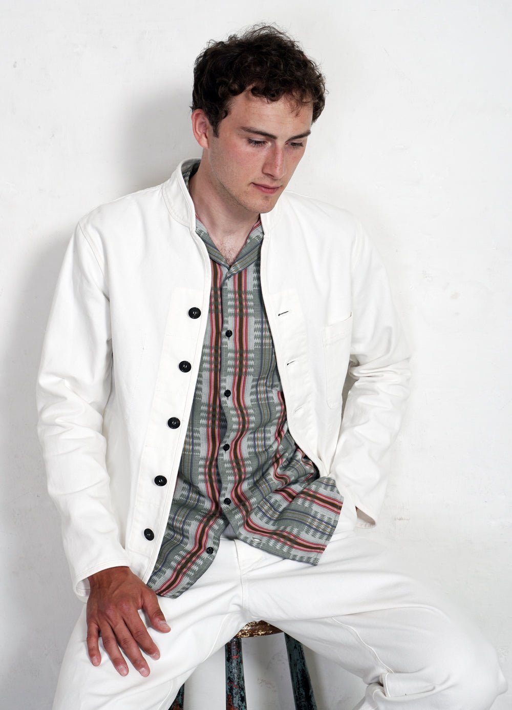 HANSEN GARMENTS - TRYGVE | Wide Cut Cropped Trousers | Off White - HANSEN Garments
