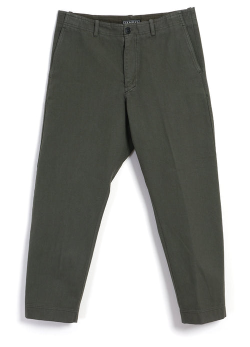 TRYGVE | Wide Cut Cropped Trousers | Rosemary