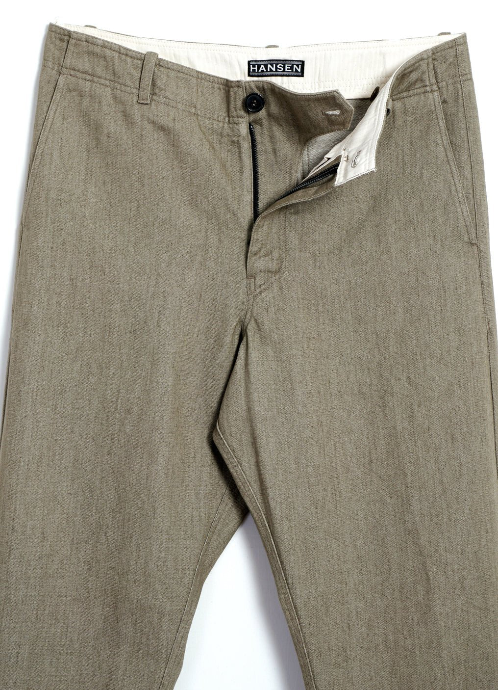 HANSEN GARMENTS - TRYGVE | Wide Cut Cropped Trousers | Safari - HANSEN Garments