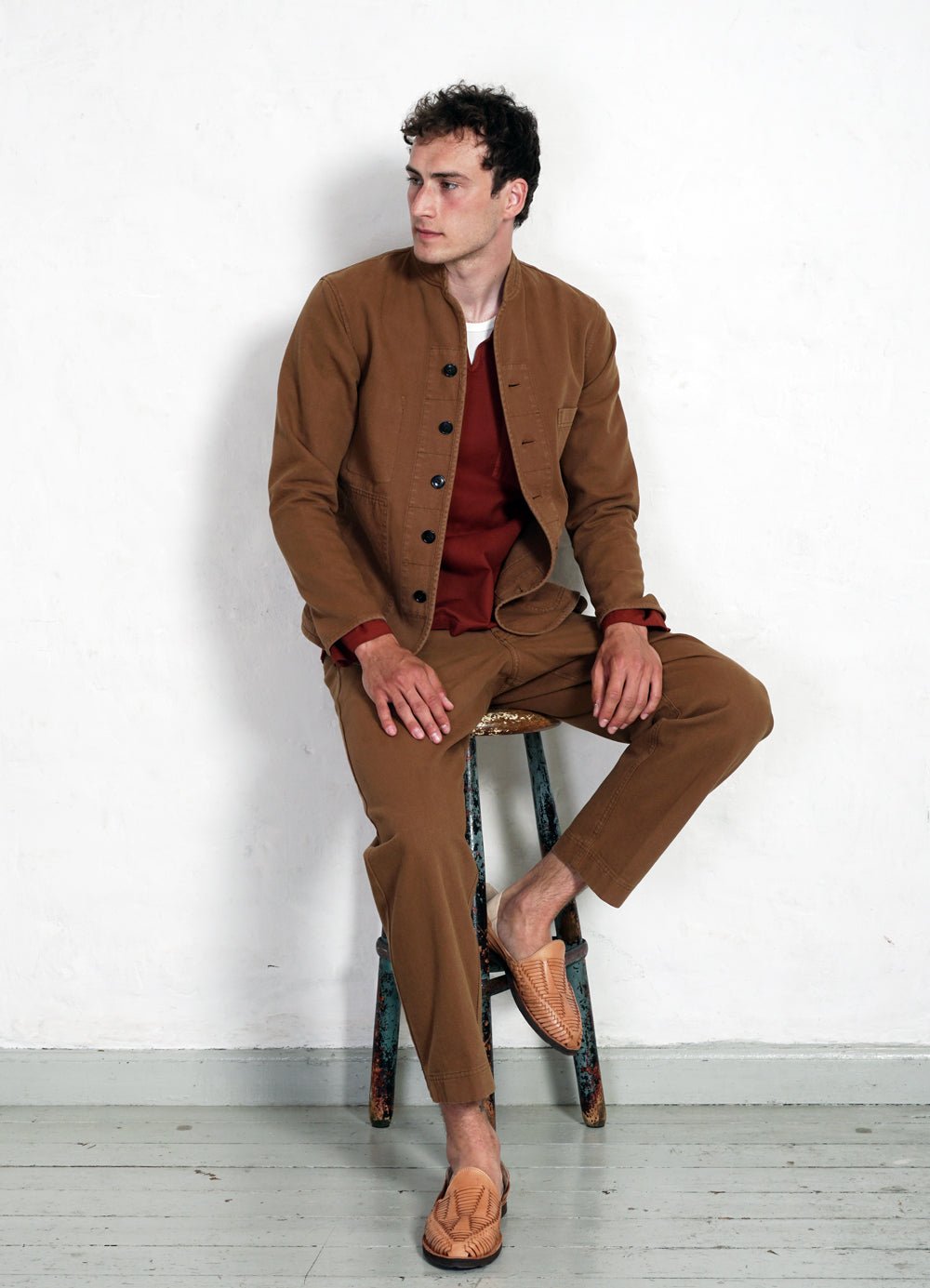 HANSEN GARMENTS - TRYGVE | Wide Cut Cropped Trousers | Terra - HANSEN Garments