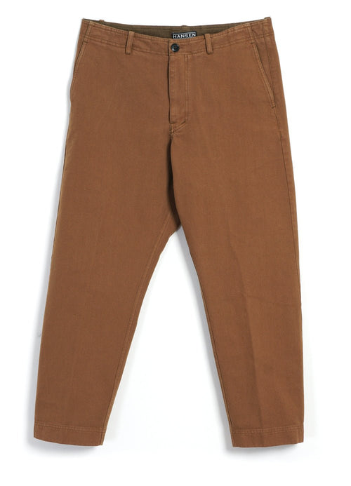 TRYGVE | Wide Cut Cropped Trousers | Terra