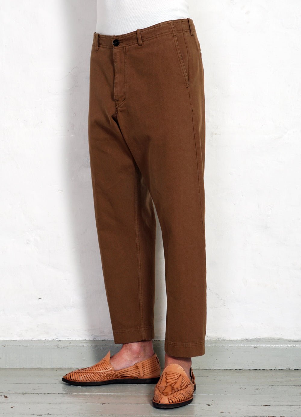 HANSEN GARMENTS - TRYGVE | Wide Cut Cropped Trousers | Terra - HANSEN Garments