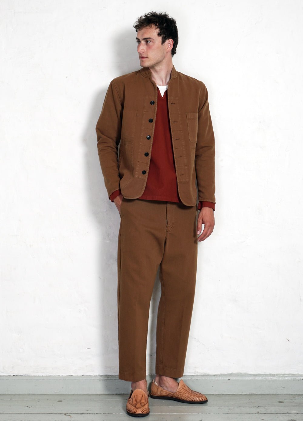 HANSEN GARMENTS - TRYGVE | Wide Cut Cropped Trousers | Terra - HANSEN Garments