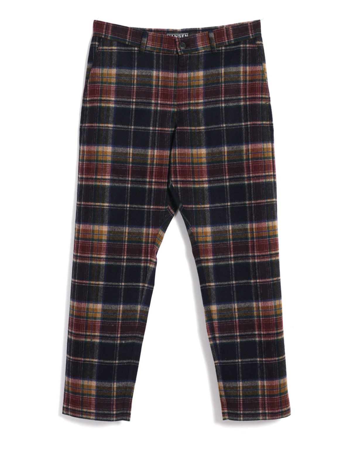 HANSEN GARMENTS - TYGE | Wide Cut Cropped Trousers | Multi Colour Check - HANSEN Garments