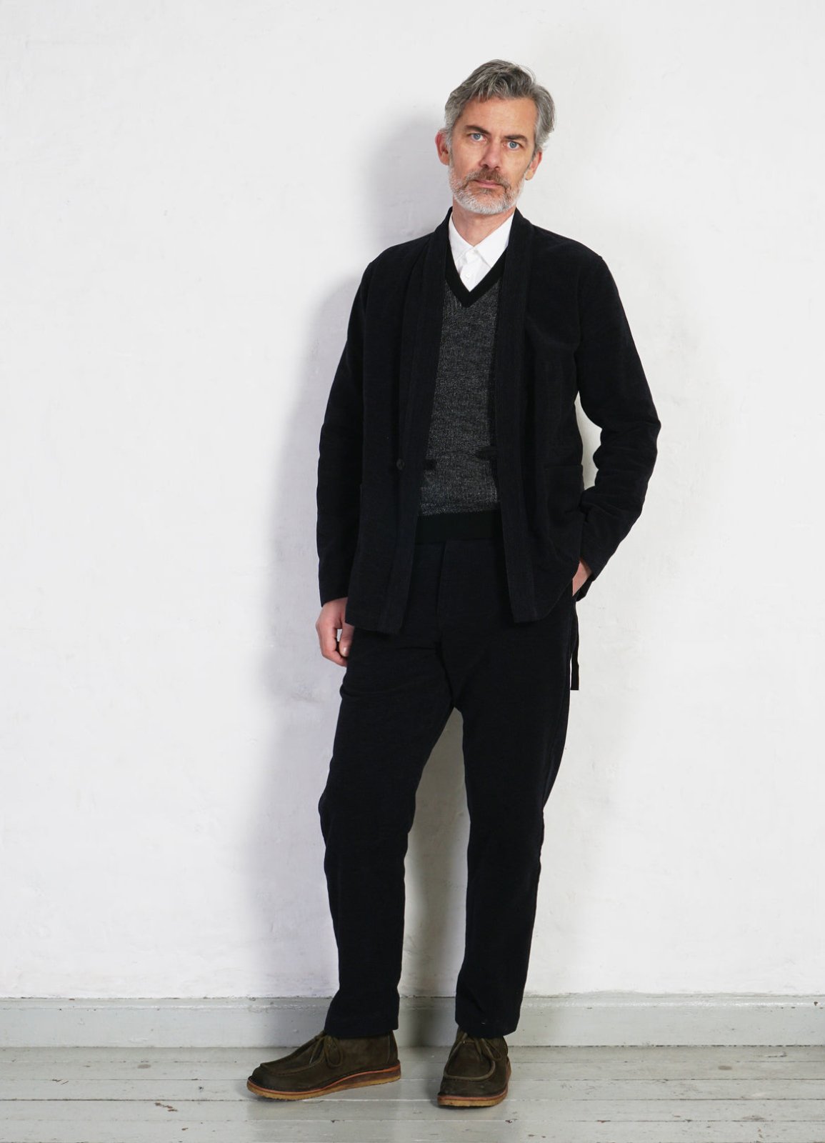HANSEN GARMENTS - TYGE | Wide Cut Cropped Trousers | Onyx - HANSEN Garments