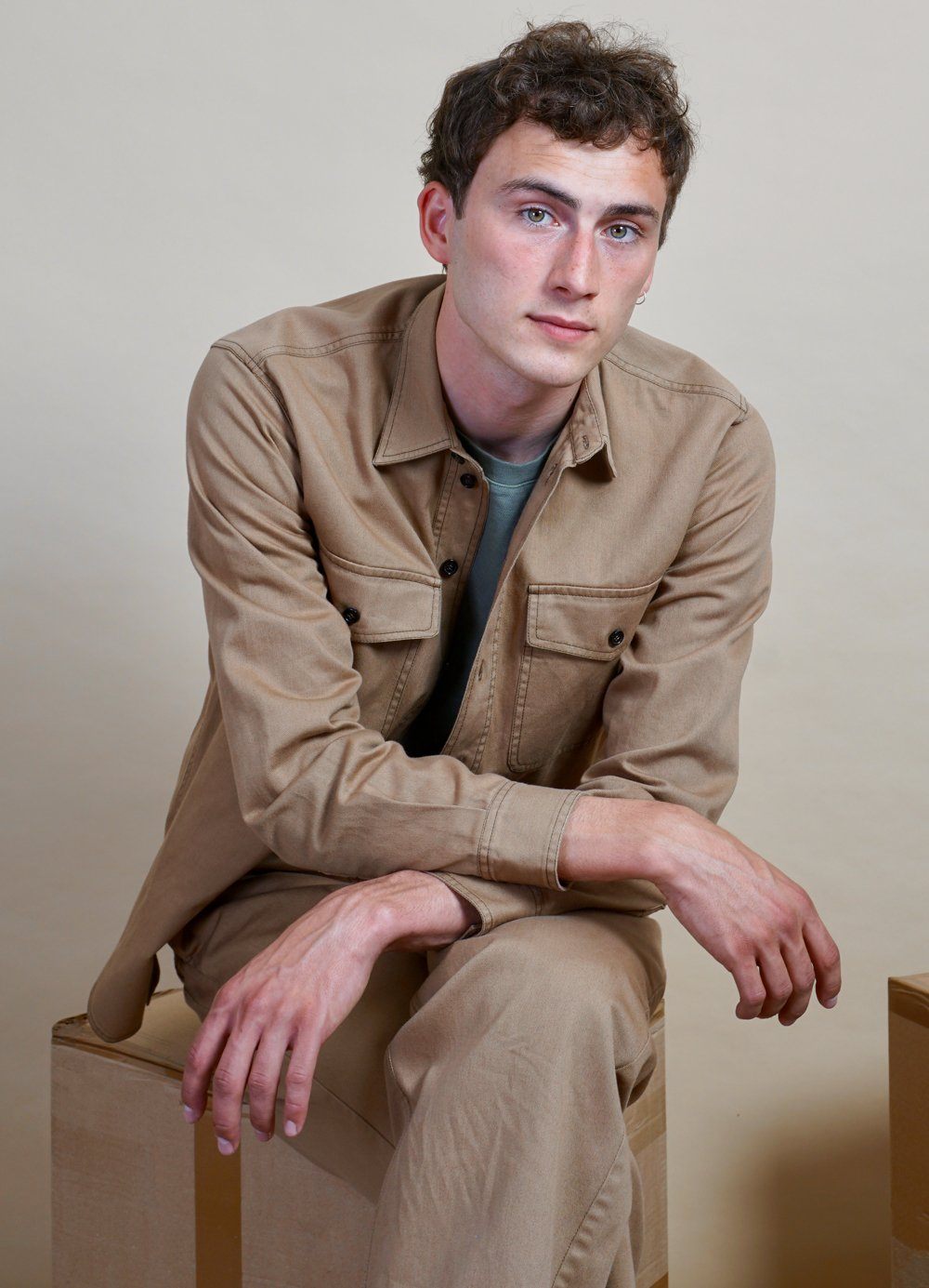 SOLD OUT - VILLADS | Loose Fit Over Shirt | Cardboard - HANSEN Garments