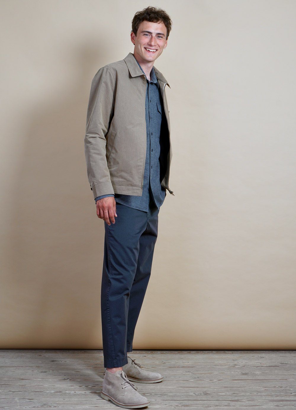 HANSEN GARMENTS - VILLADS | Loose Fit Over Shirt | Stone - HANSEN Garments