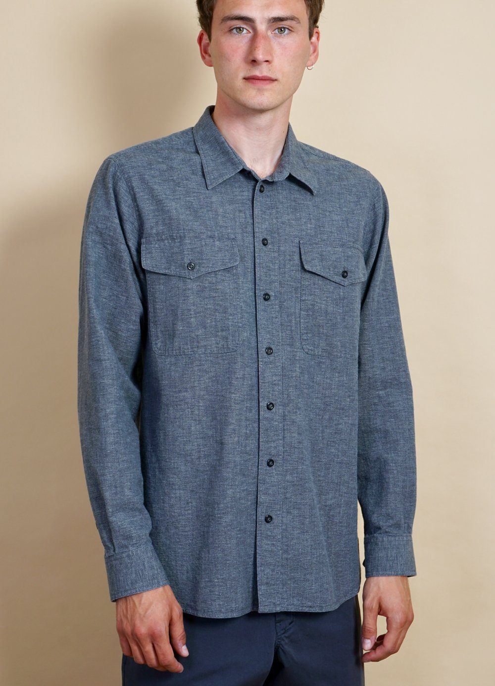 HANSEN GARMENTS - VILLADS | Loose Fit Over Shirt | Stone - HANSEN Garments