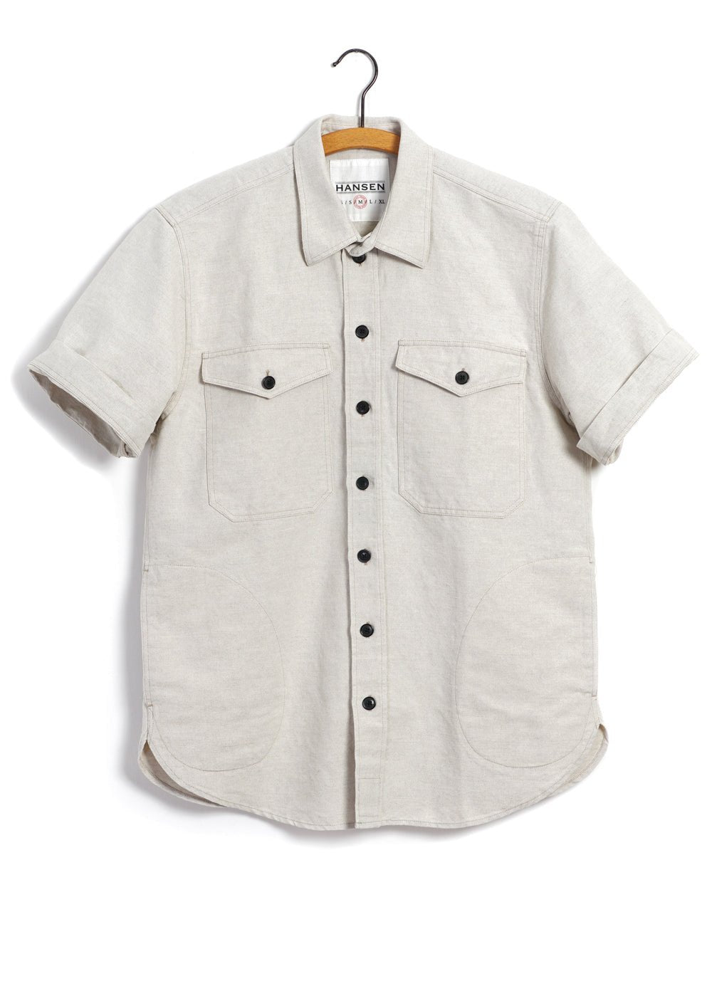 HANSEN GARMENTS - VILLY | Short Sleeve Shirt | Flax Nature - HANSEN Garments