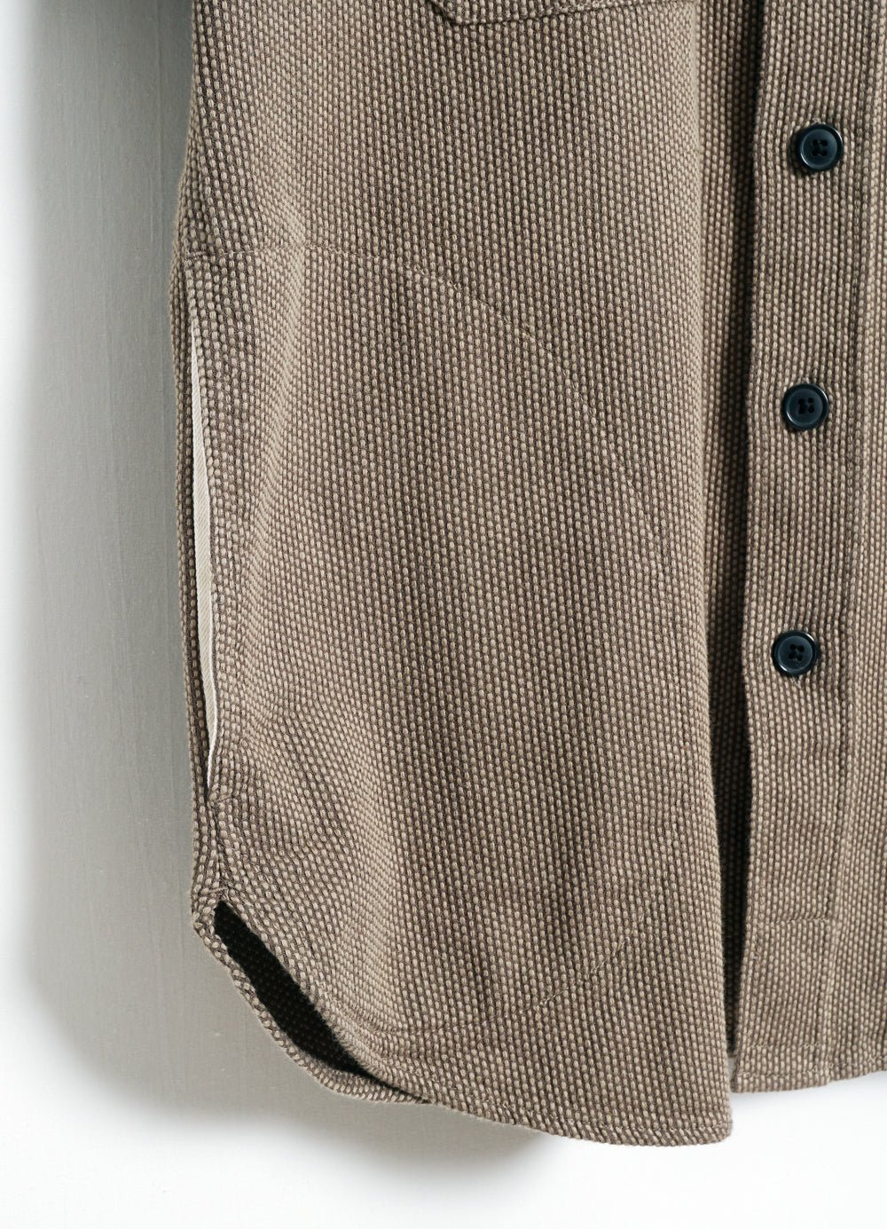 HANSEN GARMENTS - VILLY | Short Sleeve Shirt | Khaki Sashiko - HANSEN Garments